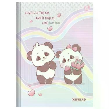 Imagem de Caderno Brochura Universitário Capa Dura Panda My Friend 48 Folhas - A
