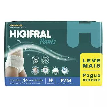 Imagem de Roupa Íntima Adulto Higifral Pants P/M com 14 unidades