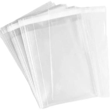 Imagem de Delatanus Bolsas de camisa de 25 x 33 cm, bolsas de camiseta de celofane transparente para violoncelo, mangas de plástico para blusas, lembrancinhas de festa, presentes - 48 peças