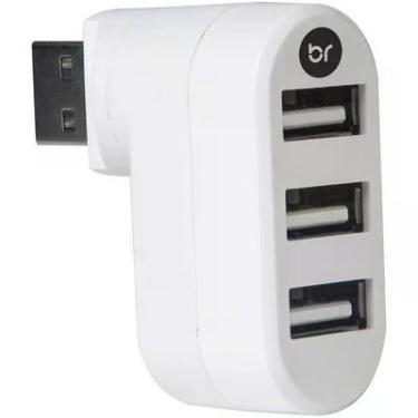 Imagem de HUB Bright USB, 3 Portas 2.0, Branco - 335