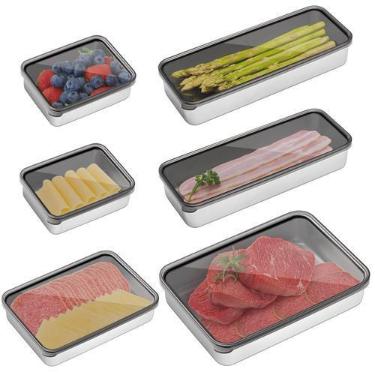 Imagem de Recipiente de armazenamento de alimentos Hushee Bacon Cheese em aço in