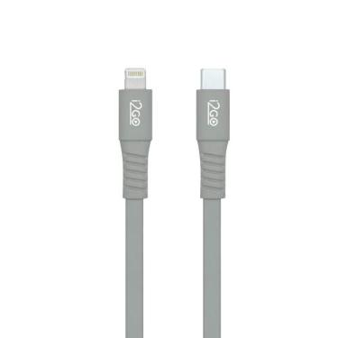 Imagem de Cabo Lightning + USB-C 1,2M 3A Cinza - i2GO