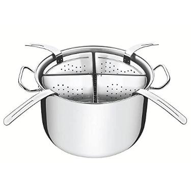 Imagem de Cozi-Pasta Tramontina Professional em Aço Inox com 4 Divisórias 30 cm 13,5 L
