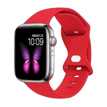 Imagem de Tighesen Pulseiras esportivas compatíveis com Apple Watch Ultra 3/2/1 de 49 mm, séries 11/10 46/42 mm, 9/8/7 45/41 mm, SE 6/5/4 44/40 mm, 3/2/1 42/38 mm S/M M/G para mulheres e homens