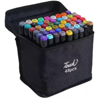 Imagem de Bolsa De Canetinhas Coloridas 48 Peças Atóxicas Para Criança Ideal Par