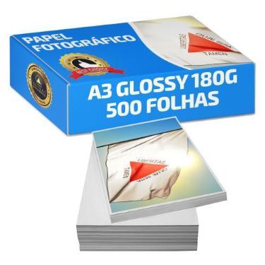 Imagem de Papel Fotográfico Foto 180g A3 Glossy À Prova D'água Pacote 500 Folhas