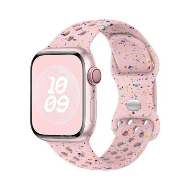 Imagem de Pulseira De Borracha Colorida Para Apple Watch Band 44mm 45mm 46mm 49m