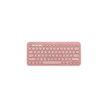 Imagem de Teclado Sem Fio Logitech, Bluetooth e USB, Pebble Keys 2 K380s, Easy-Switch e Pilha Inclusa, Rosa - 920-011791