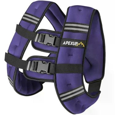 Imagem de Colete com Peso APEXUP 25 lb com Faixas Refletivas para Corrida e Trei