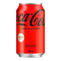 Refrigerante Coca Cola Sem Açúcar Lata 350ml, 350 unidades