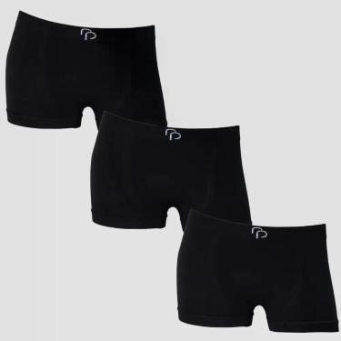 Imagem de Kit 3 Cuecas RP Lisa Infantil Masculina Sem Costura, 3 preto, G