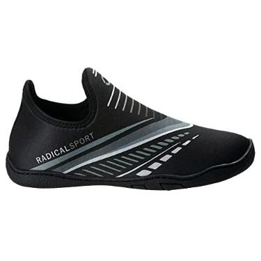 Imagem de Sapatilha Aquatica Tenis Hibrido Flexível Versátil Top AS313 Cor:Preto Branco;Tamanho:43