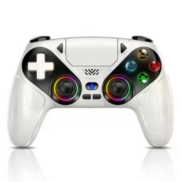Imagem de Controle sem fio LENISUOLE para PS5 e PC com RGB e Turbo Macro