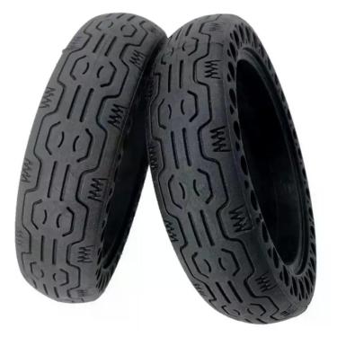 Imagem de Kit 2 Pneus Rígidos Vazados - Peças Patinete Eletrico - Mubby