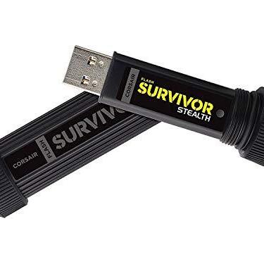 Imagem de Corsair Flash Drive Survivor® Stealth USB 3.0, 128GB, Preto - CMFSS3B-128GB