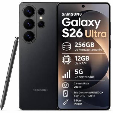 Imagem de Smartphone Celular Samsung Galaxy S26 Ultra 5G 256GB, 12GB RAM, Tela A