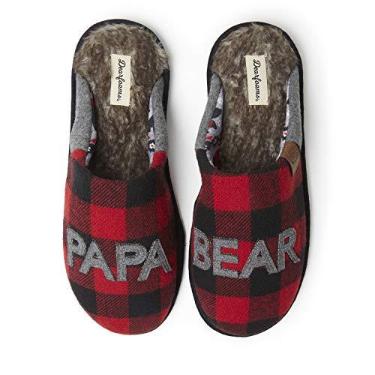 Imagem de Dearfoams Presente de Natal masculino para pai, avô, pijama combinando para a família, papai urso, Xadrez peludo, Small