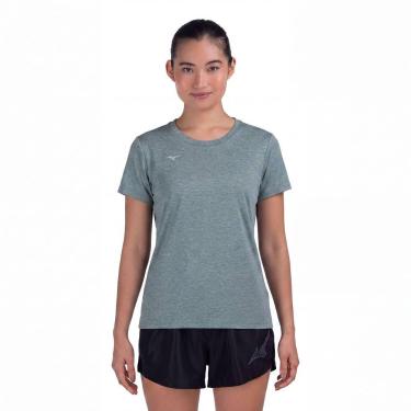 Imagem de Camiseta de Treino Mizuno Lifestyle Logo Feminina, G, Verde
