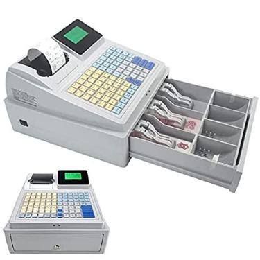 Imagem de Caixa Registradora Com Caixa De Dinheiro, Caixa Registradora Eletrônica 81 Teclas Levantadas Teclado, 8 Display Led Digital, Para Restaurante Supermercado, Mercearia, Conveniência