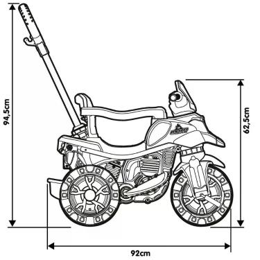 Imagem de Triciclo Infantil Moto com Pedal e Haste - Azul MARAL