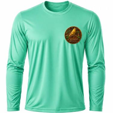 Imagem de Camisa Uv +50 Pássaro Canário Belga - Proteção Solar cor:Verde JadeTam