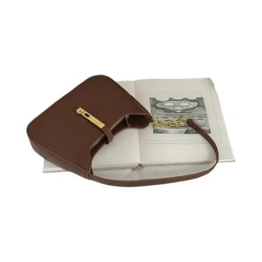 Imagem de Bolsa Crossbody Feminina de Couro PU - Alças de Alta Qualidade, Café