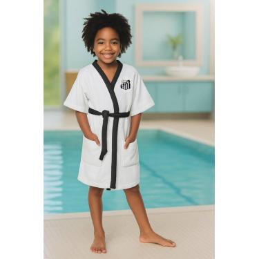 Imagem de Roupão Infantil Quimono Aveludado Santos - Lepper, Preto, P