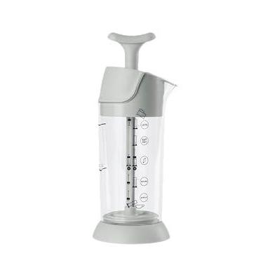 Imagem de Espumador de Leite Pressca – Cremeira Manual Para Leite Quente e Frio, Livre de BPA, Vai ao Micro-ondas, Alta Resistência, Café Cremoso em Segundos- Cor:Cinza Fendi