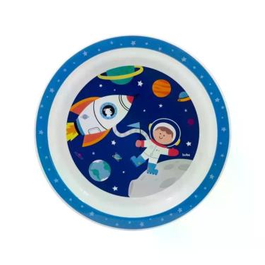 Imagem de Pratinho Aventuras Astronauta Buba Diversão e Segurança na Alimentação