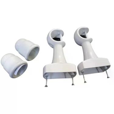 Imagem de Suporte Para Bastão De Cortina Fino Branco 19mm - Alumang - Alumang 