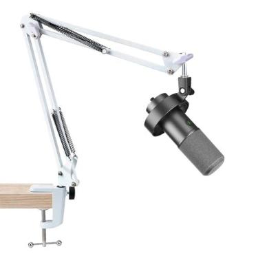 Imagem de SUNMON Braço De Lança White Para Fifine K688 - Microfone Compatível Com Microfone, Clipe Adaptador Parafuso 3/8" 5/8", Braçadeira Mesa
