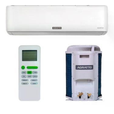 Imagem de Ar Condicionado Split Hi Wall Agratto Inverter 9000 BTUS Quente e Frio 220V Branco com Serpentina de Cobre LCST9QF