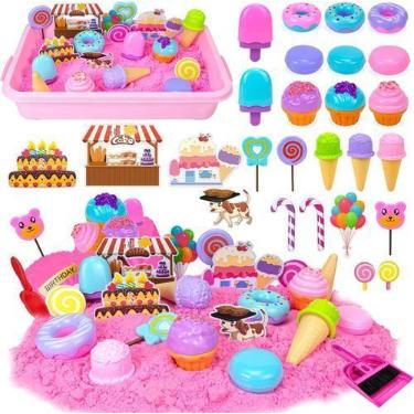 Imagem de Conjunto de sorvete Magic Sand Kit Hymaz de 1 kg Play Sand