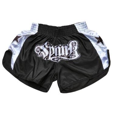 Imagem de Short MuayThai Calção Spank Preto c/Prata, M