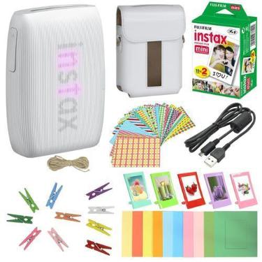 Imagem de Impressora Fujifilm Mini Link 3 Clay White + Kit com 20 Folhas de Film