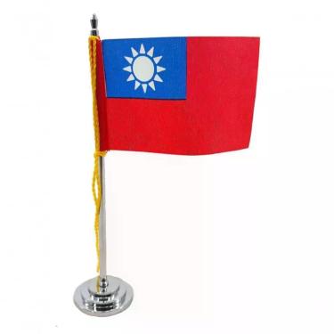 Imagem de Mini Bandeira De Mesa Da Guiné Bissau 15 Cm Poliéster