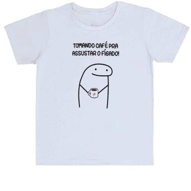 Imagem de Camiseta Infantil Tomando café pra assustar o fígado - Alearts, 6