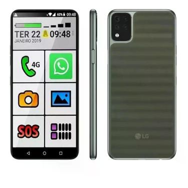 Imagem de Celular Do Idoso Smartphone Fácil Usar 64gb Botão Grande LG, 32GB, Ros