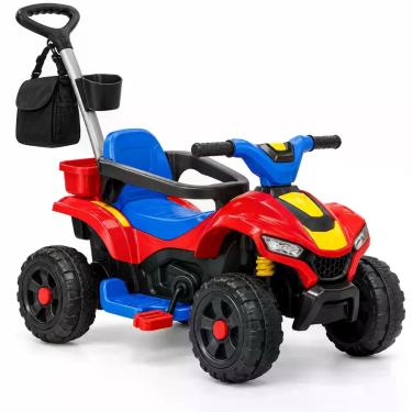 Imagem de Quadriciclo Infantil Carrinho Passeio Moto Colorido 4 Rodas Pedal Supo