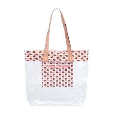 Imagem de Bolsa de Praia e Piscina Impermeável com Zíper e Bolso Interno, Azul Claro, Sacola Tote (Impermeável Transparente, Rosê Assencio)