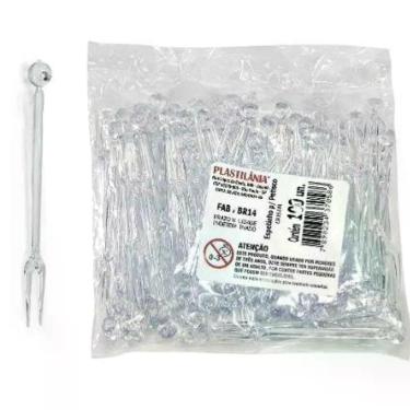 Imagem de Espetinho para Petisco 7cm Plastilânia Branco 2500 Unidades - Sem marc