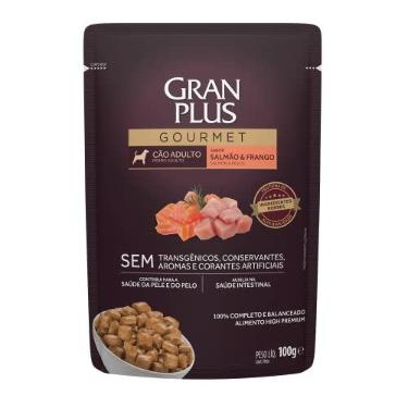 Imagem de Granplus Ração Úmida Gran Plus Saché Para Cães Adultos Sabor Salmão & Frango 100G