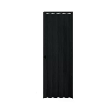 Imagem de Porta Sanfonada Interna Plasbil Pvc Relevo Preto, 210 X 70 Cm