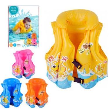 Imagem de Colete Flutuador Inflável Infantil Estampado Segurança e Diversão Aquá