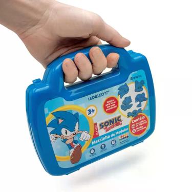 Imagem de Massinha de Modelar Maleta Sonic - Kit c/ 150g 10 Cores + 5 Moldes Leo