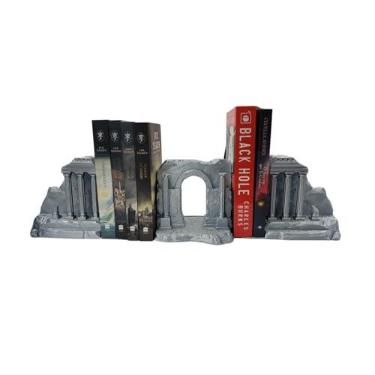Imagem de Aparador de Livros Ruínas Gregas - Prata ou Branco (3, Prata)