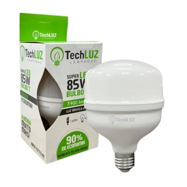 Imagem de Lâmpada Led Bulbo 85w Alta Potência Bivolt Branco Frio- Techluz