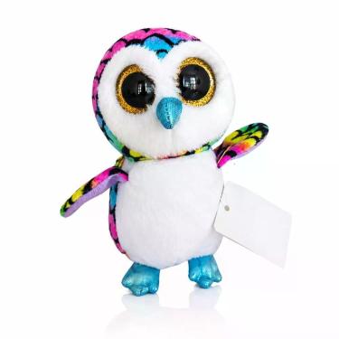 Imagem de Pelúcia de Pinguim Amigo Peludinho Toque Macio com Pelagem Colorida e Olhos com Brilho Colorido Draik