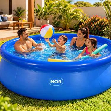 Imagem de Piscina Inflável Quintal 2400 Litros Grande Redonda Infantil - Mor