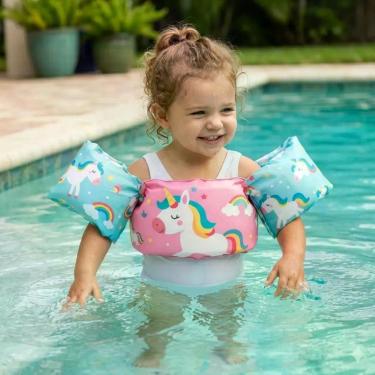 Imagem de Bóia Colete de Braço Infantil Meninos e Meninas Piscina Praia - Brinq 